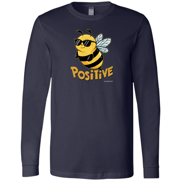 Men's Long Sleeve Shirt - Bee Positive T-Shirt - Original Men's Tee