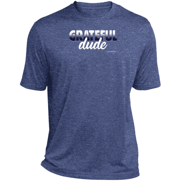 Mens Grateful Dude Heather Tee - Relaxed Fit - Living Grateful