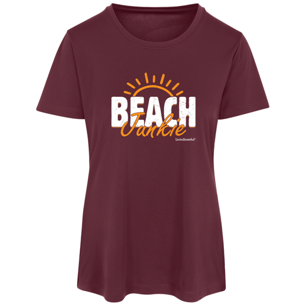 Womens Beach Junkie Tee - Performance Shirt - Summer Top