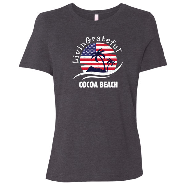 Womens 'Merica Tee - Cocoa Beach Shirt - Original Patriotic T