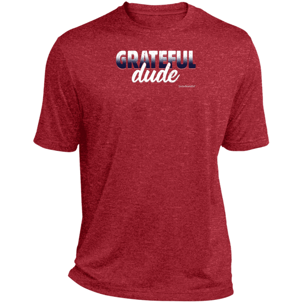 Mens Grateful Dude Heather Tee - Relaxed Fit - Living Grateful