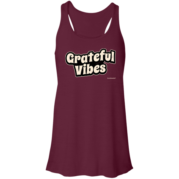 Grateful Vibes Tank – Flowy Racerback – Casual Activewear