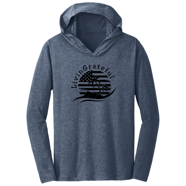 Mens Patriotic Hoodie - USA Flag Shirt - Lightweight Pullover