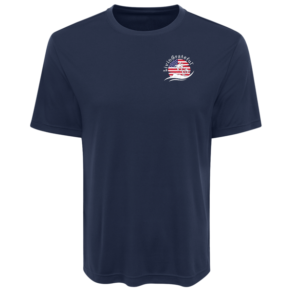 USA workout shirt - Patriotic performance tee - American flag