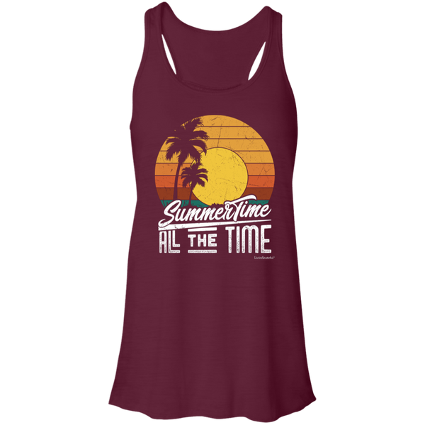 Summertime Flowy Racerback Tank – Lightweight Top – Casual