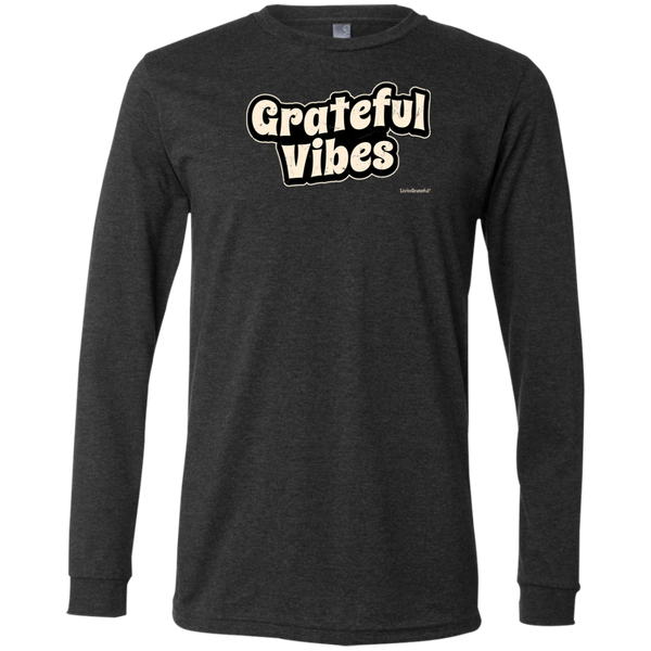 Men's Long Sleeve Shirt - Grateful Vibes T-Shirt - Original Men's Tee