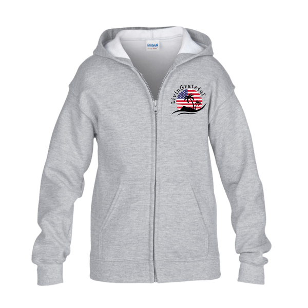 ‘Merica Wild Child Zip Hoodie - Patriotic Zip-Up - Cozy Wear