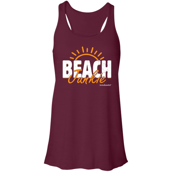Beach Junkie Tank – Flowy Racerback – Casual Activewear