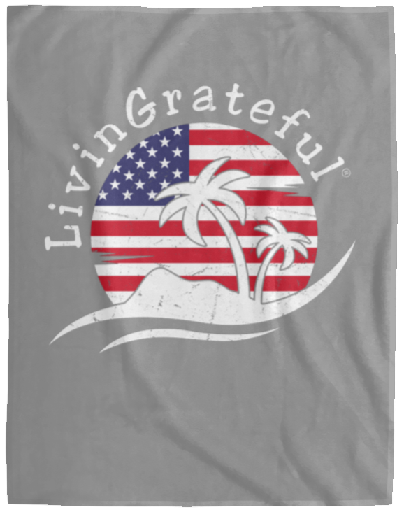 Cozy Plush Blanket - 'Merica Fleece - Lightweight Throw