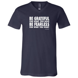 Mens fearless v-neck - Casual graphic tee - Bold style