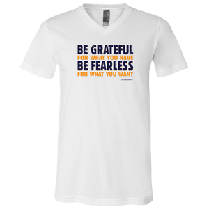 Mens fearless tee - V-neck shirt - Bold casual wear