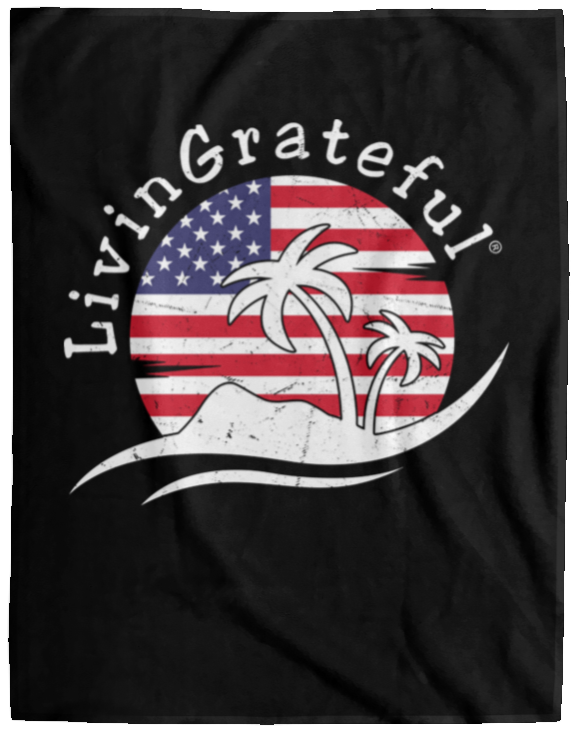 Cozy Plush Blanket - 'Merica Fleece - Lightweight Throw