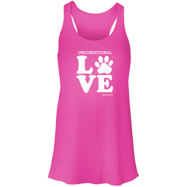 Womens racerback tank – Unconditional love – Lightweight & soft